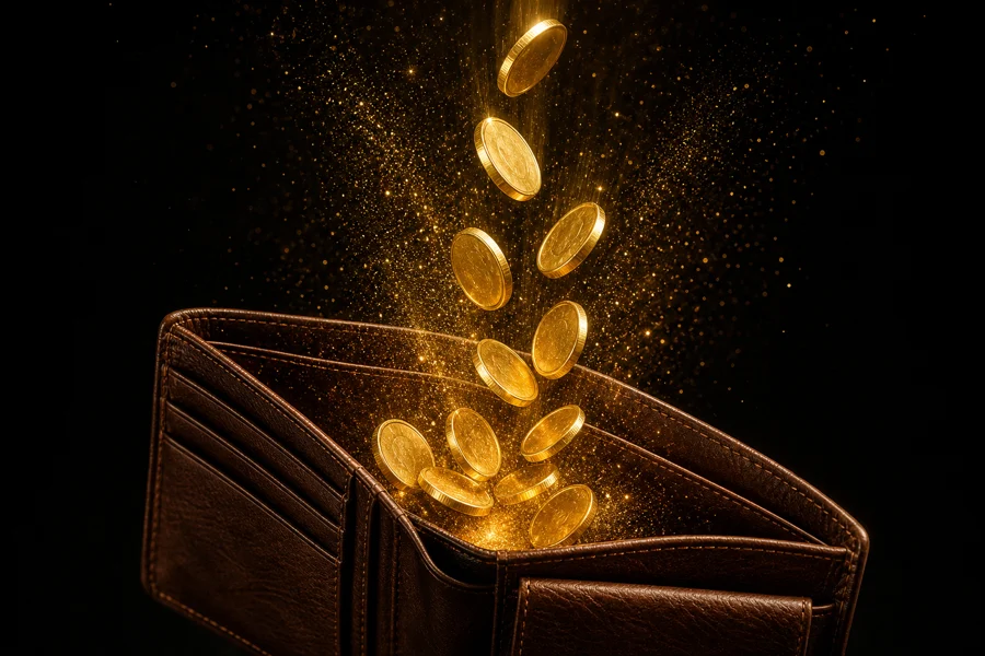 Cashback coins returning to a wallet
